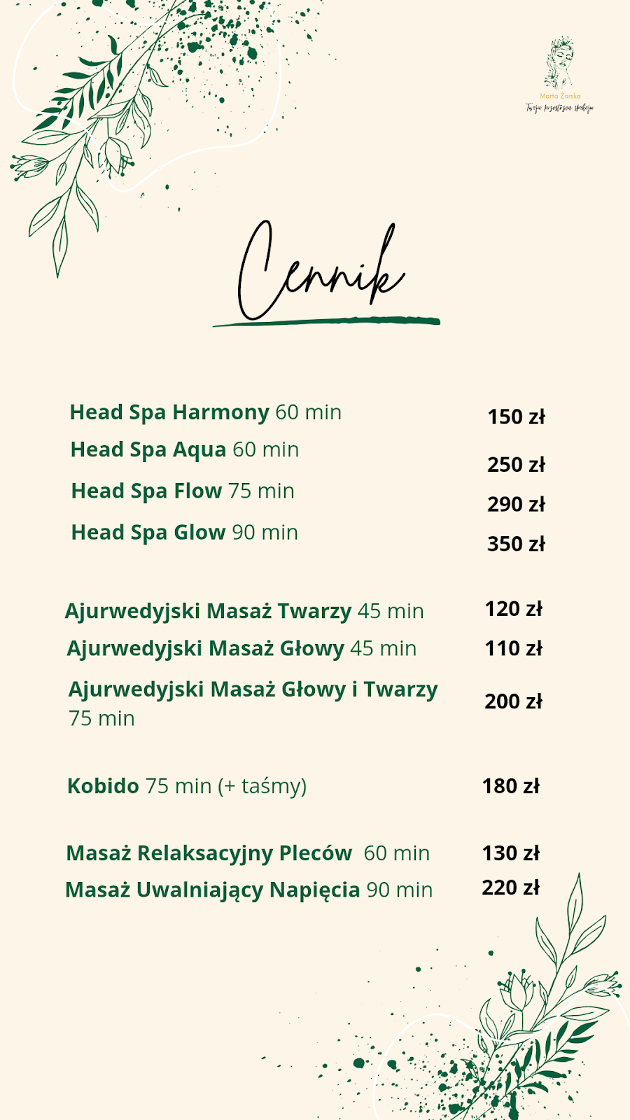 Detal bambusowego kranu nad misą Head Spa przy oknie